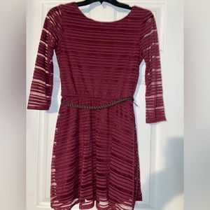 Juniors' Lily Rose Shadow-Striped Dress
